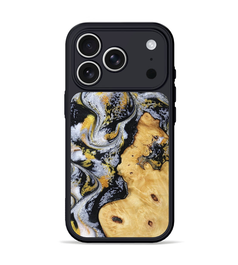 iPhone 17 Pro Wood Phone Case - Vincent (Black & White, 802001)