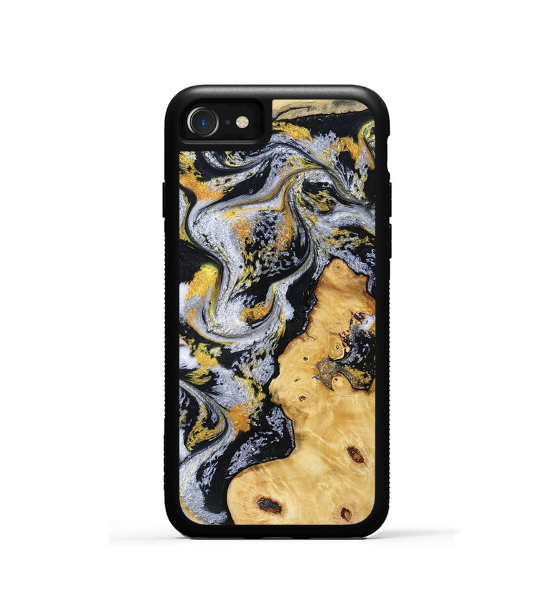 iPhone SE Wood Phone Case - Vincent (Black & White, 802001)