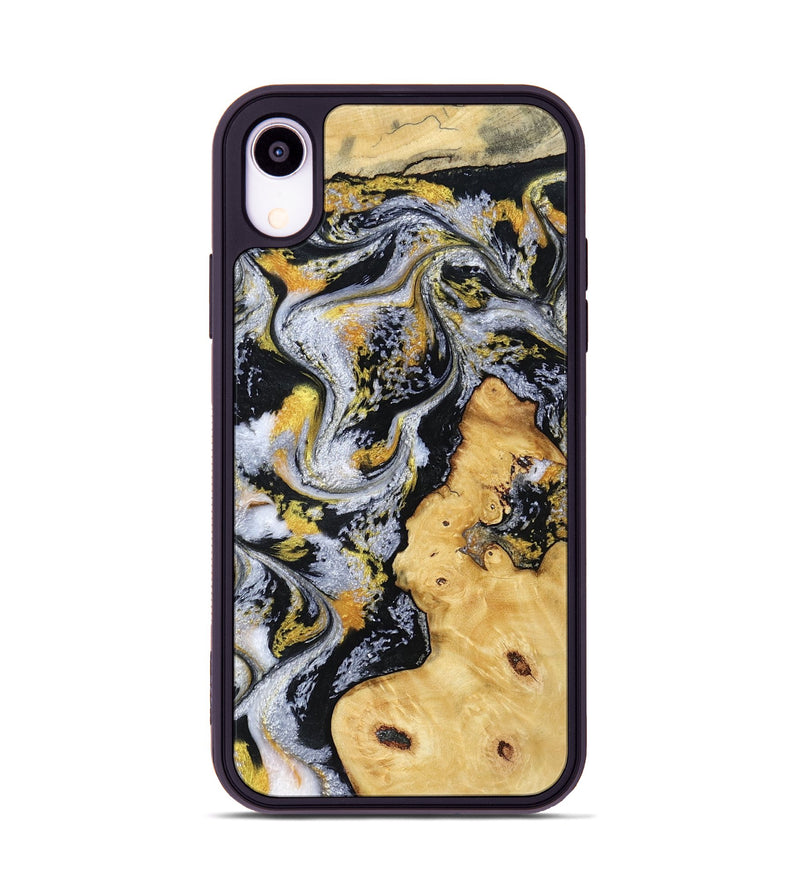 iPhone Xr Wood Phone Case - Vincent (Black & White, 802001)