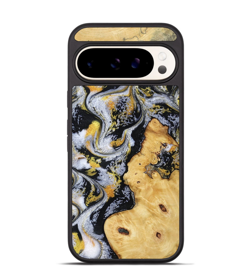 Pixel 9 Pro Wood Phone Case - Vincent (Black & White, 802001)