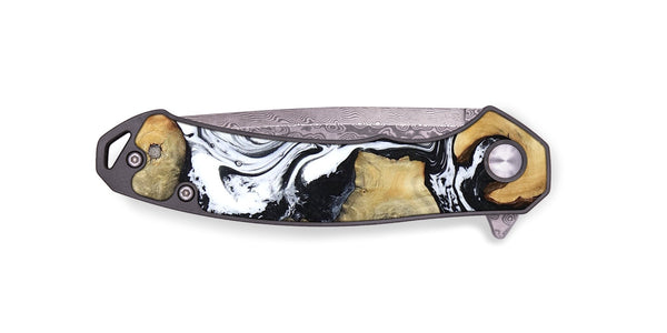 EDC Wood Pocket Knife - Keara (Black & White, 802002)