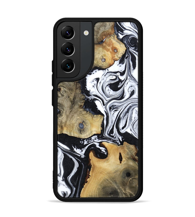 Galaxy S22 Plus Wood Phone Case - Keara (Black & White, 802002)