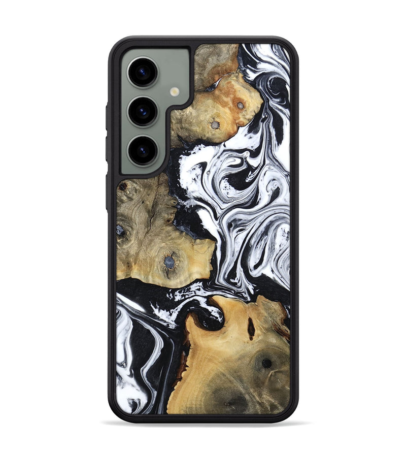 Galaxy S24 Plus Wood Phone Case - Keara (Black & White, 802002)