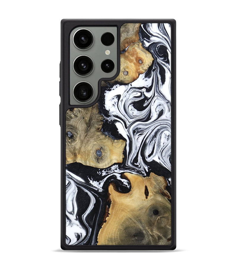 Galaxy S24 Ultra Wood Phone Case - Keara (Black & White, 802002)