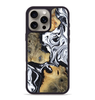 iPhone 16 Pro Max Wood Phone Case - Keara (Black & White, 802002)