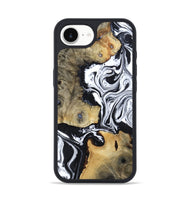iPhone 16e Wood Phone Case - Keara (Black & White, 802002)