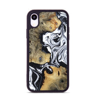 iPhone Xr Wood Phone Case - Keara (Black & White, 802002)