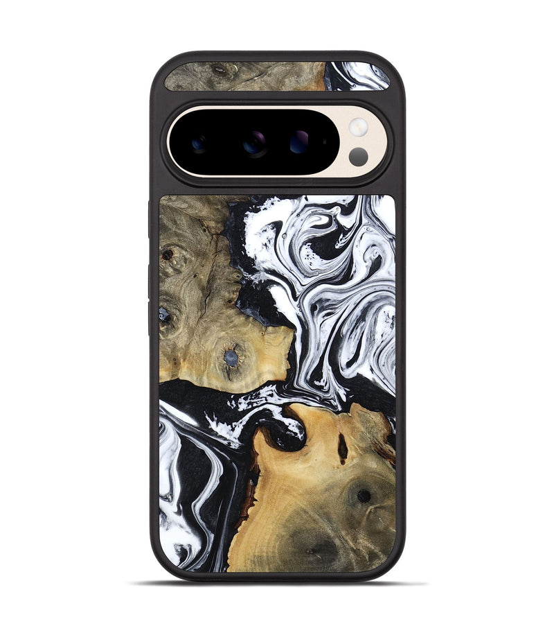 Pixel 10 Wood Phone Case - Keara (Black & White, 802002)