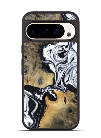 Pixel 9 Wood Phone Case - Keara (Black & White, 802002)