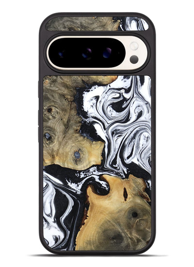 Pixel 9 Pro XL Wood Phone Case - Keara (Black & White, 802002)