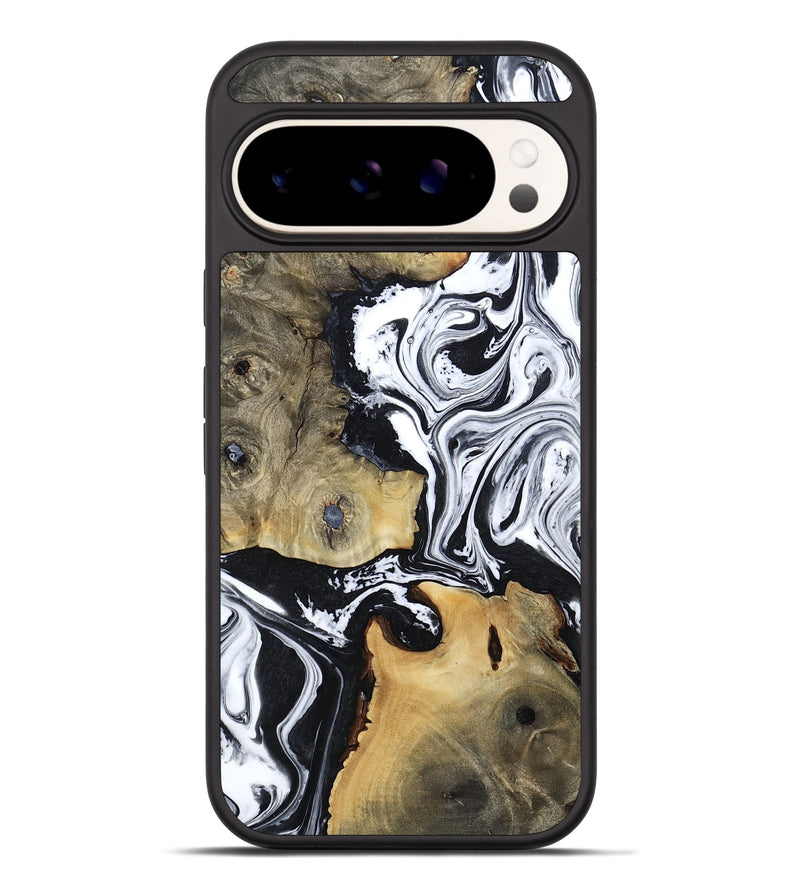 Pixel 9 Pro XL Wood Phone Case - Keara (Black & White, 802002)