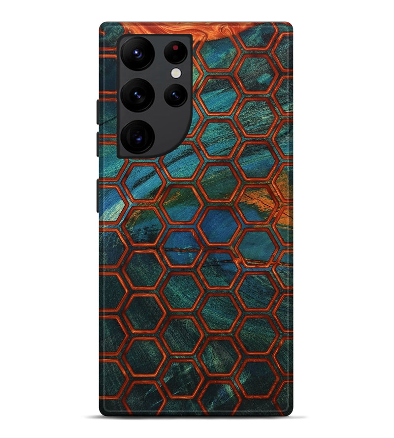 Galaxy S22 Ultra Wood Live Edge Phone Case - Pam (Double Dyed, 802059)