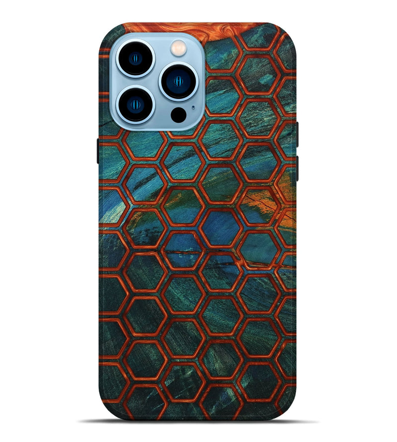 iPhone 14 Pro Max Wood Live Edge Phone Case - Pam (Double Dyed, 802059)