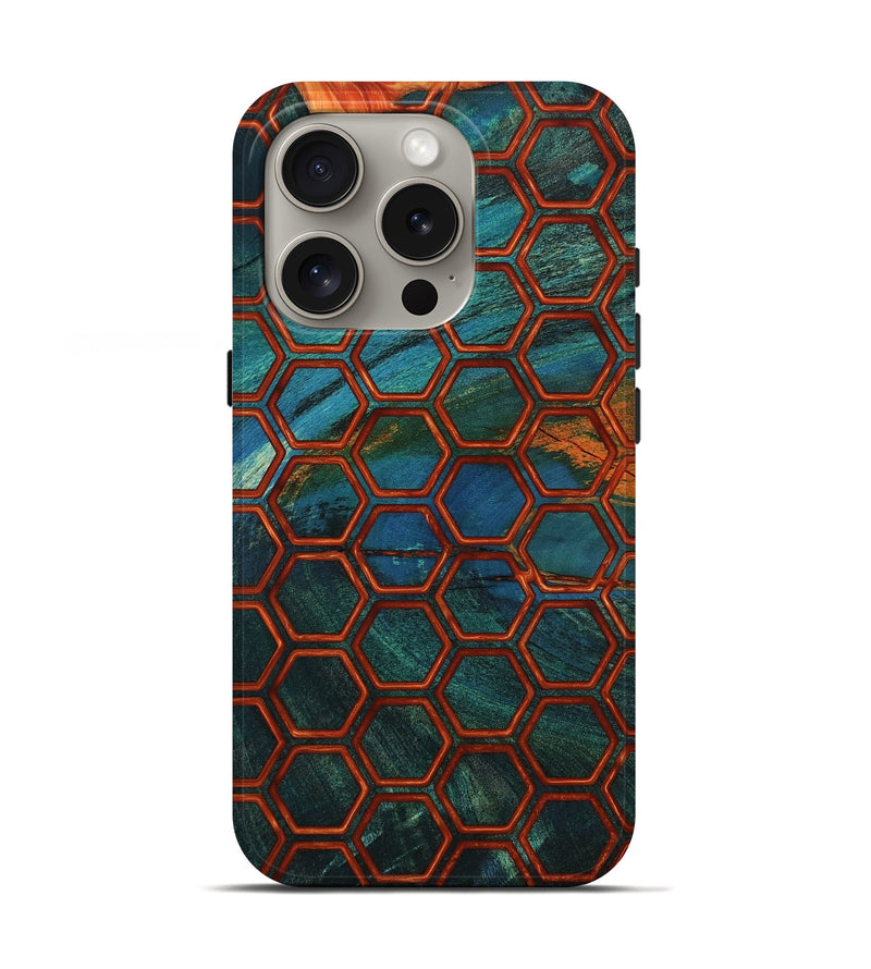 iPhone 16 Pro Wood Live Edge Phone Case - Pam (Double Dyed, 802059)