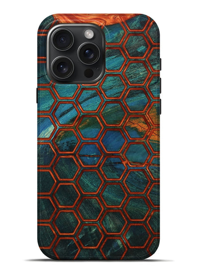 iPhone 16 Pro Max Wood Live Edge Phone Case - Pam (Double Dyed, 802059)