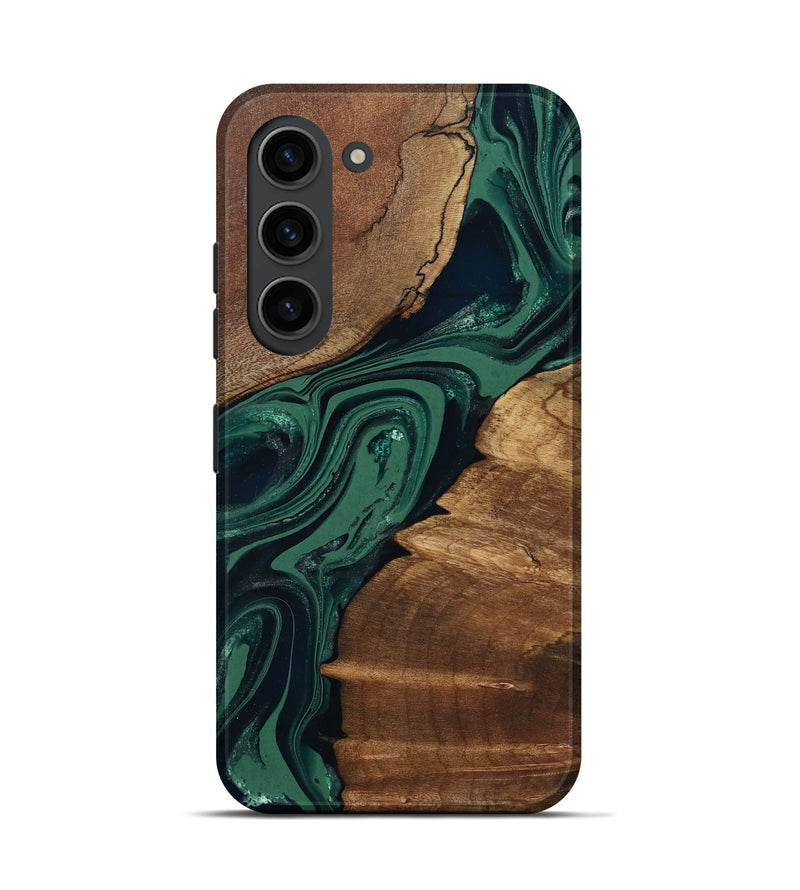 Galaxy S23 Wood Live Edge Phone Case - Yara (Green, 802060)