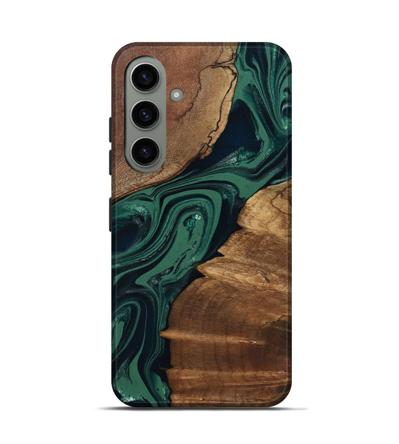 Galaxy S24 Wood Live Edge Phone Case - Yara (Green, 802060)