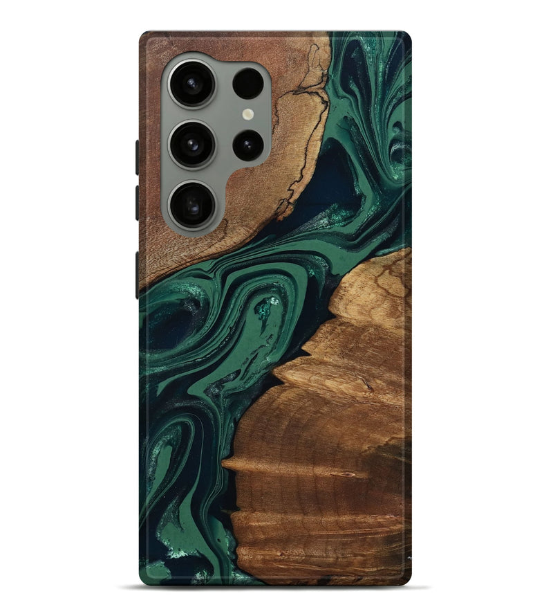 Galaxy S24 Ultra Wood Live Edge Phone Case - Yara (Green, 802060)