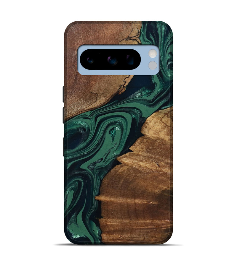 Pixel 8 Pro Wood Live Edge Phone Case - Yara (Green, 802060)