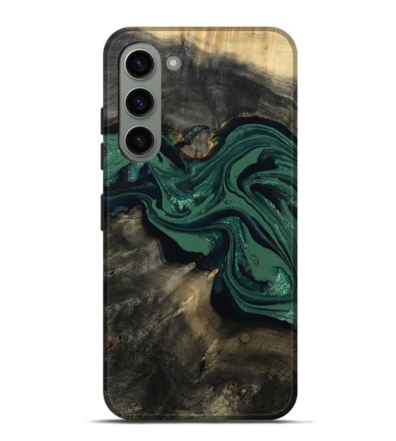 Galaxy S23 Plus Wood Live Edge Phone Case - Carol (Green, 802061)