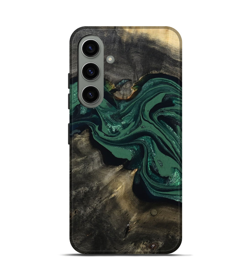 Galaxy S24 Wood Live Edge Phone Case - Carol (Green, 802061)