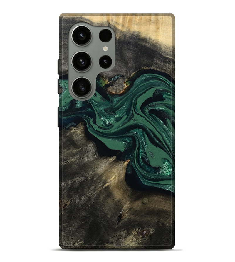 Galaxy S24 Ultra Wood Live Edge Phone Case - Carol (Green, 802061)
