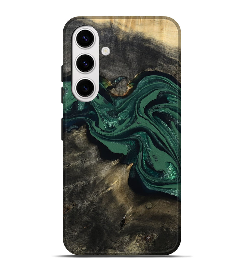 Galaxy S25 Plus Wood Live Edge Phone Case - Carol (Green, 802061)