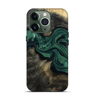 iPhone 13 Pro Wood Live Edge Phone Case - Carol (Green, 802061)
