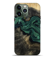 iPhone 13 Pro Max Wood Live Edge Phone Case - Carol (Green, 802061)