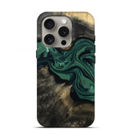 iPhone 16 Pro Wood Live Edge Phone Case - Carol (Green, 802061)