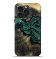 iPhone 16 Pro Max Wood Live Edge Phone Case - Carol (Green, 802061)