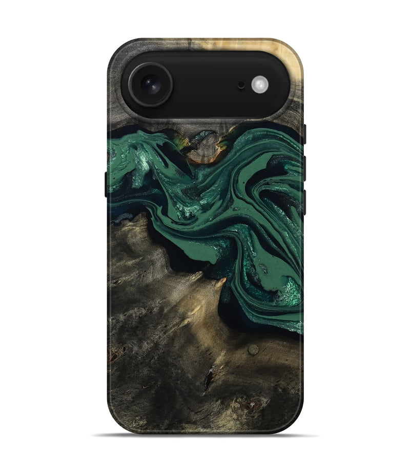 iPhone 17 Air Wood Live Edge Phone Case - Carol (Green, 802061)