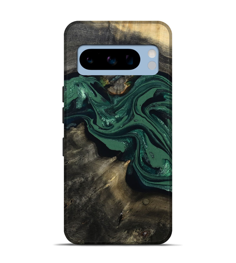 Pixel 8 Pro Wood Live Edge Phone Case - Carol (Green, 802061)