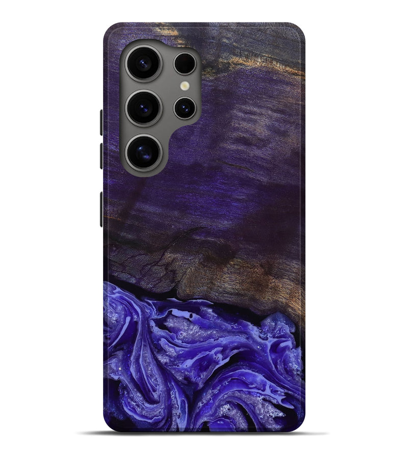 Galaxy S25 Ultra Wood Live Edge Phone Case - Abril (Purple, 802062)