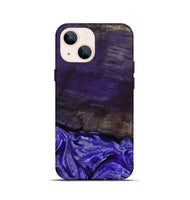 iPhone 13 mini Wood Live Edge Phone Case - Abril (Purple, 802062)