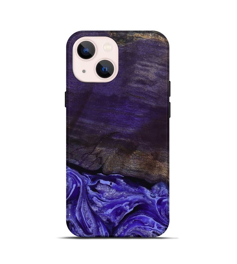 iPhone 13 mini Wood Live Edge Phone Case - Abril (Purple, 802062)