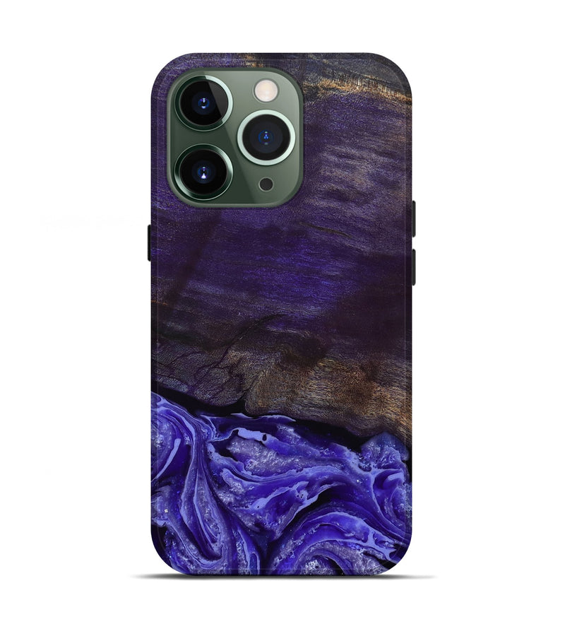 iPhone 13 Pro Wood Live Edge Phone Case - Abril (Purple, 802062)
