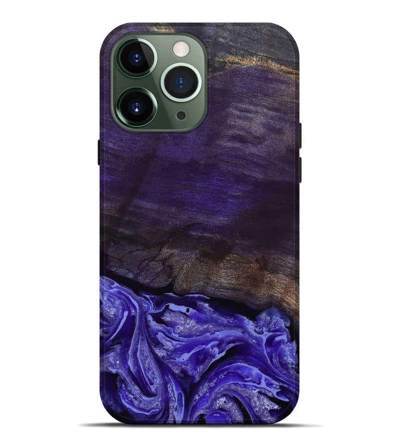 iPhone 13 Pro Max Wood Live Edge Phone Case - Abril (Purple, 802062)