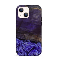 iPhone 14 Wood Live Edge Phone Case - Abril (Purple, 802062)