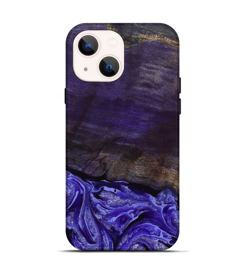 iPhone 14 Wood Live Edge Phone Case - Abril (Purple, 802062)
