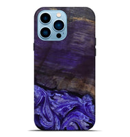 iPhone 14 Pro Max Wood Live Edge Phone Case - Abril (Purple, 802062)