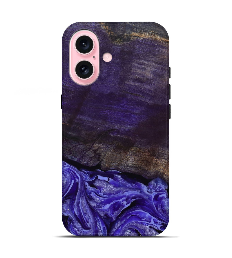 iPhone 17 Wood Live Edge Phone Case - Abril (Purple, 802062)