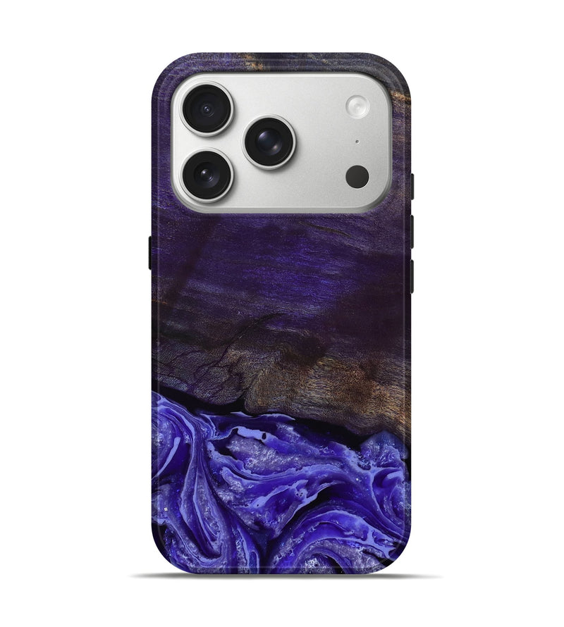 iPhone 17 Pro Wood Live Edge Phone Case - Abril (Purple, 802062)