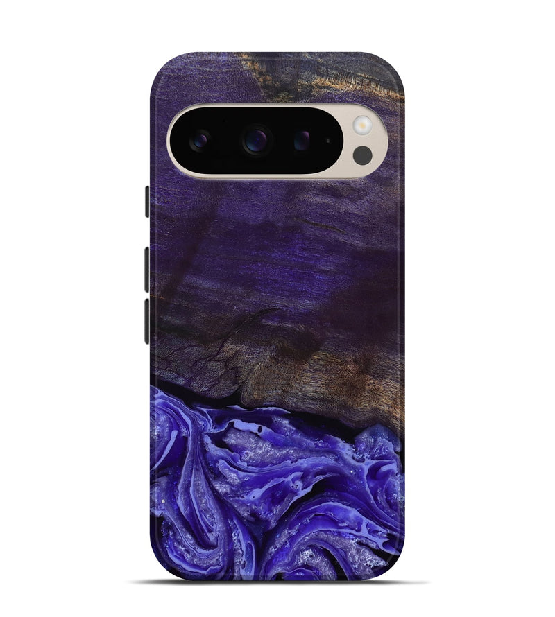 Pixel 9 Wood Live Edge Phone Case - Abril (Purple, 802062)