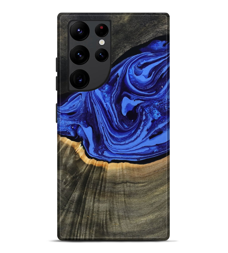 Galaxy S22 Ultra Wood Live Edge Phone Case - Eliseo (Blue, 802063)