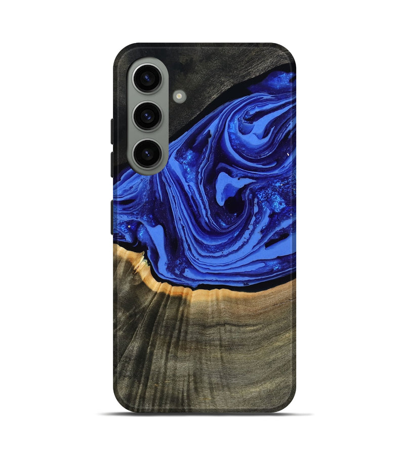 Galaxy S24 Wood Live Edge Phone Case - Eliseo (Blue, 802063)