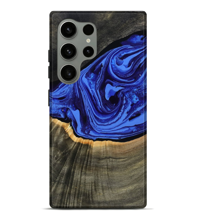 Galaxy S24 Ultra Wood Live Edge Phone Case - Eliseo (Blue, 802063)