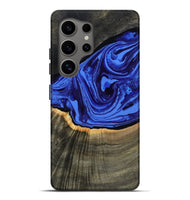 Galaxy S25 Ultra Wood Live Edge Phone Case - Eliseo (Blue, 802063)