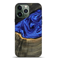 iPhone 13 Pro Max Wood Live Edge Phone Case - Eliseo (Blue, 802063)