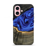 iPhone 17 Wood Live Edge Phone Case - Eliseo (Blue, 802063)